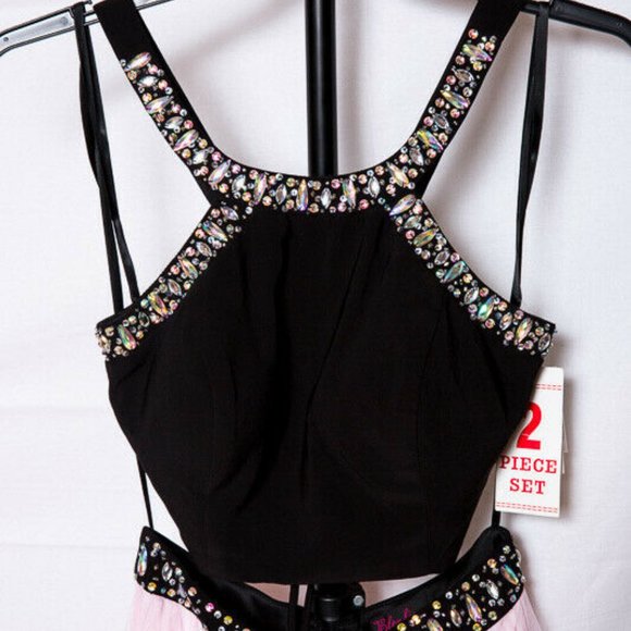 Blondie Nite Prom Bridesmaid Halter Formal Dress 9 - Picture 7 of 12